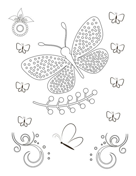 Neatly organized binder of printable coloring pages on a desk
