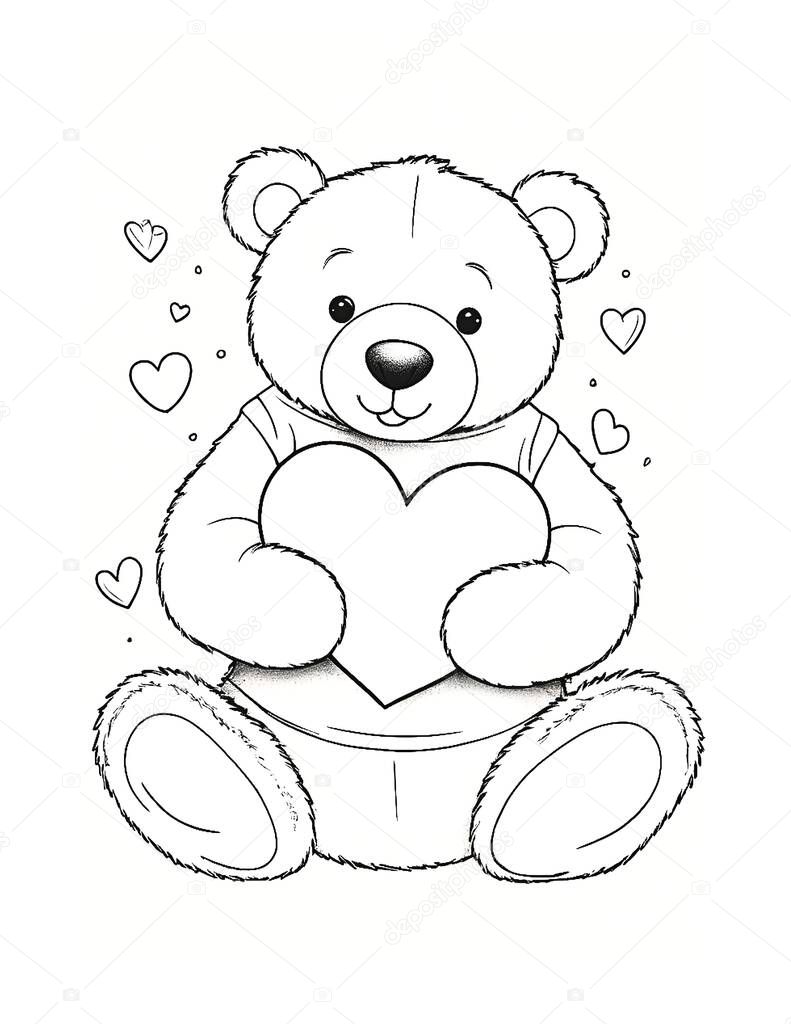 Simple beginner-friendly coloring page with bold outlines